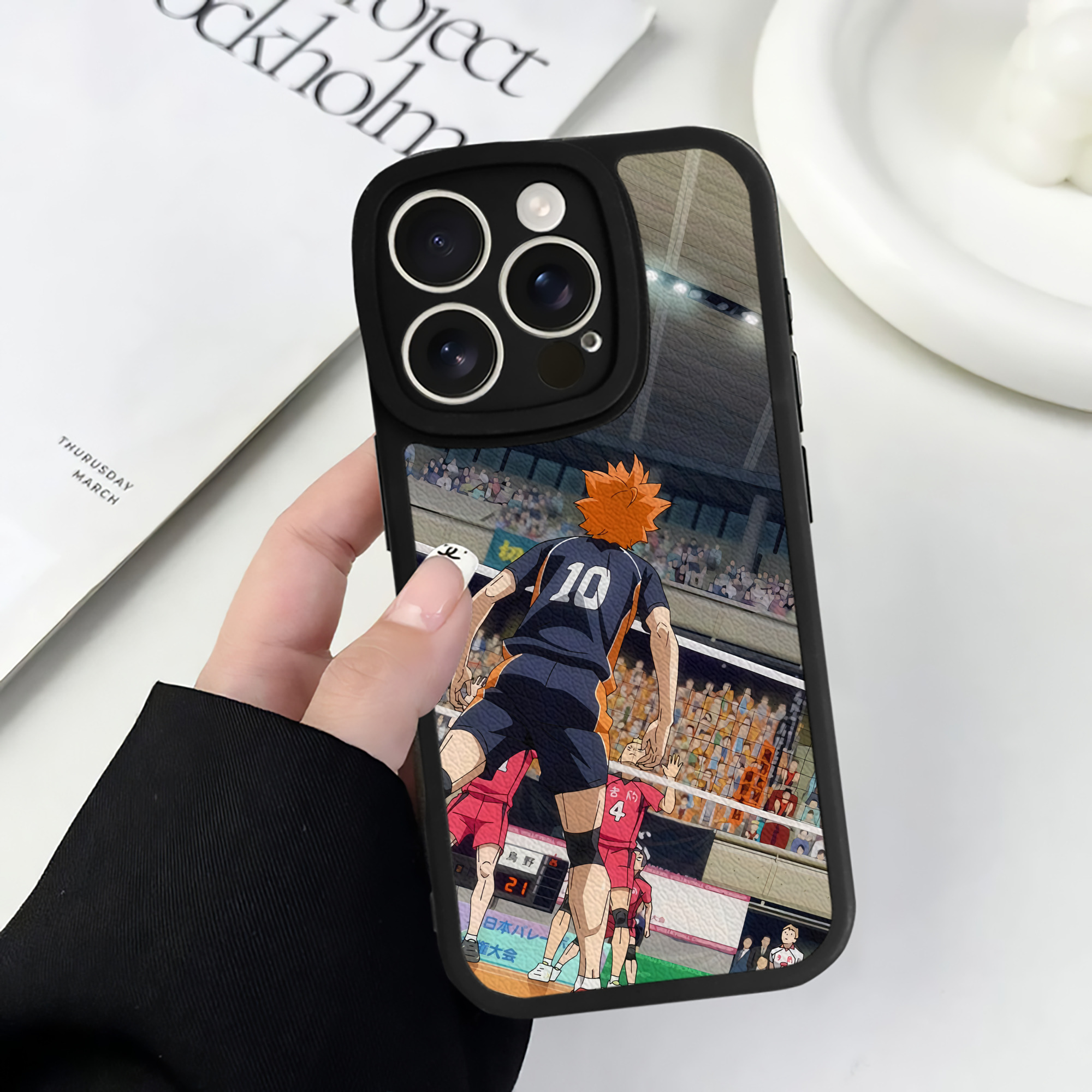 （画像用） ハイキュー!! Haikyu!! 【iPhone 16シリーズ対応】シリコンスマホケース（レザー調） 材質：シリコン
